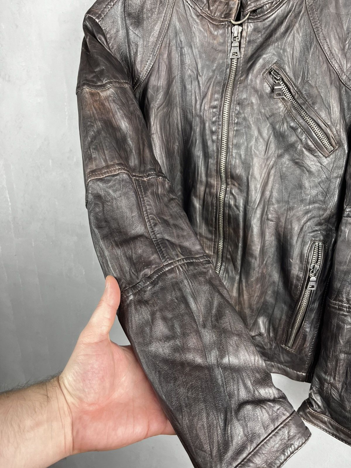 Other Kenneth Cole Avant Garde leather jacket Rick Owens style Y Size US S / EU 44-46 / 1 - 11 Thumbnail