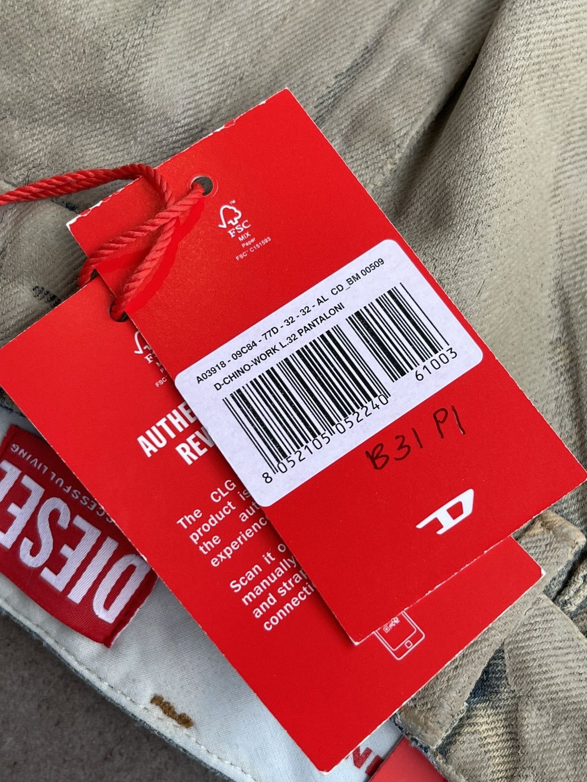 Diesel !DS! SS24 Diesel D-Chino-Work Rubber Trousers Size US 32 / EU 48 - 20 Thumbnail