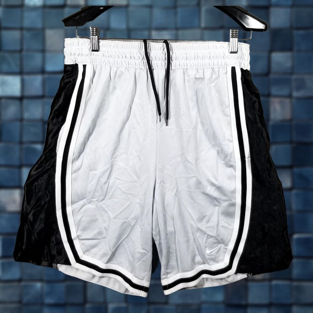 Nike Nike Men's 8" Dri-FIT Basketball Shorts Adult Medium Color Sample Gray/Black/White FZ0658 90s Athletic Size US 31 - 1 Thumbnail