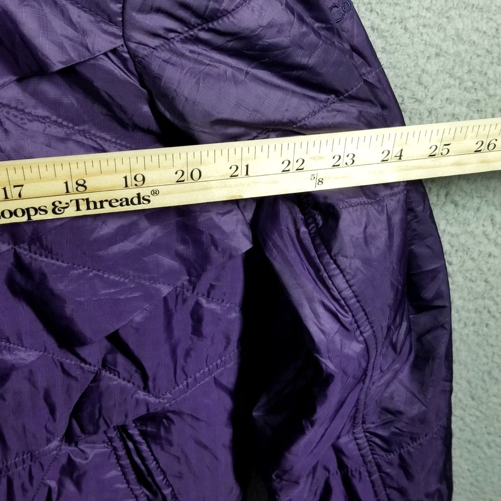 Vintage Columbia Omni-Heat Jacket Womens Plus Size 1X Purple Puffer Mid Length Hooded Zipped Pockets Exterior Polyester Outer Shell Winter Casual Travel Size XL / US 12-14 / IT 48-50 - 7 Thumbnail