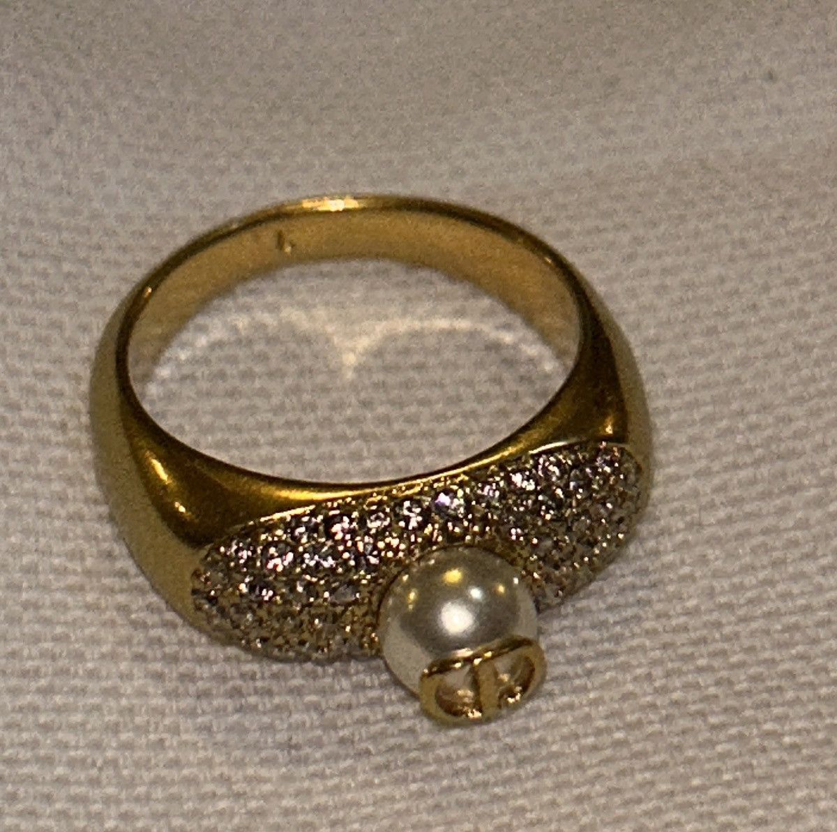 Dior Dior D-FUSION RING Gold-Finish Metal with White Resin Pearl Size ONE SIZE - 5 Thumbnail