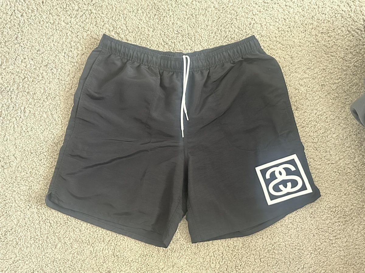 image of Stussy Ss Link Water Short in Black, Men's (Size 32)