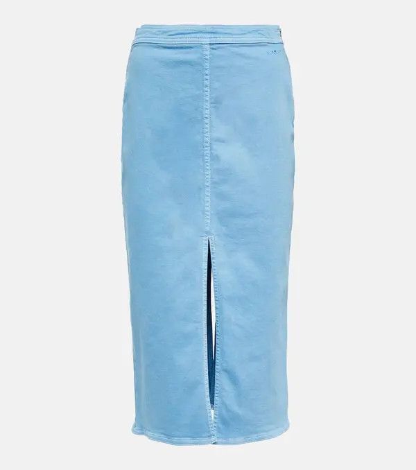 o1y1125 Denim Midi Skirt in Light Blue