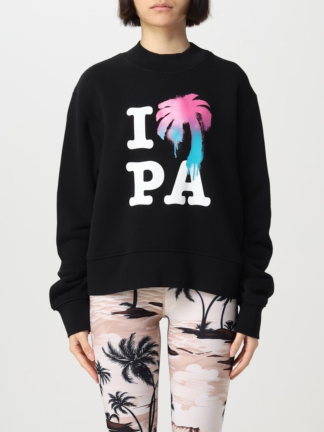 Palm Angels o1y1225 Logo Sweatshirt in Black Size XXS / US 00 / IT 34 - 1 Thumbnail