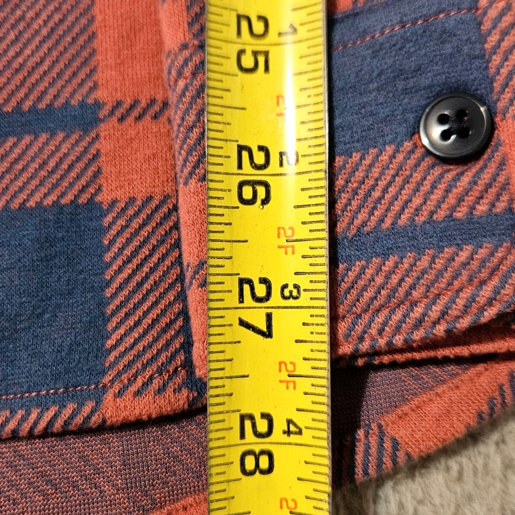 Quince Quince Shirt Mens XL Red Blue Plaid Stretch Sweater Fleece Soft Comfy Flannel Size US XL / EU 56 / 4 - 7 Thumbnail