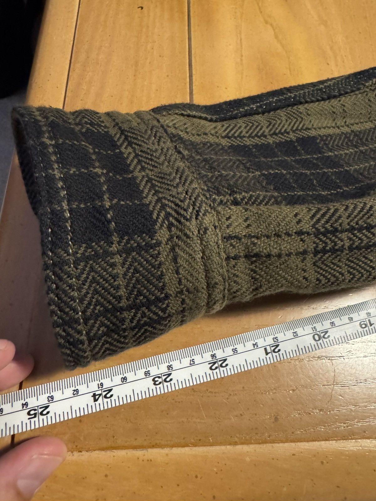 Momotaro Jeans Momotaro Herringbone Check Flannel Shirt (Olive)- 38 Size US S / EU 44-46 / 1 - 11 Thumbnail