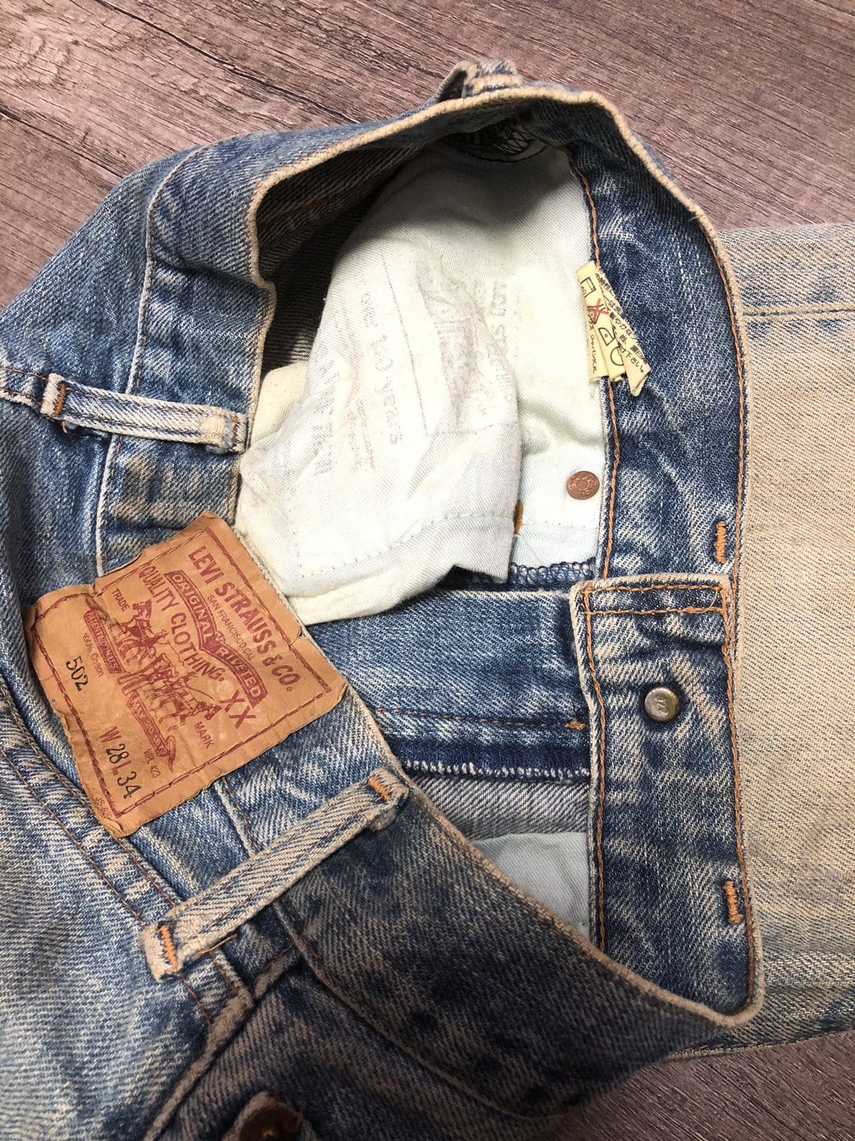 Levi's × Vintage Vintage Levi's Big E 502 Selvedge Jeans Size US 28 / EU 44 - 3 Thumbnail