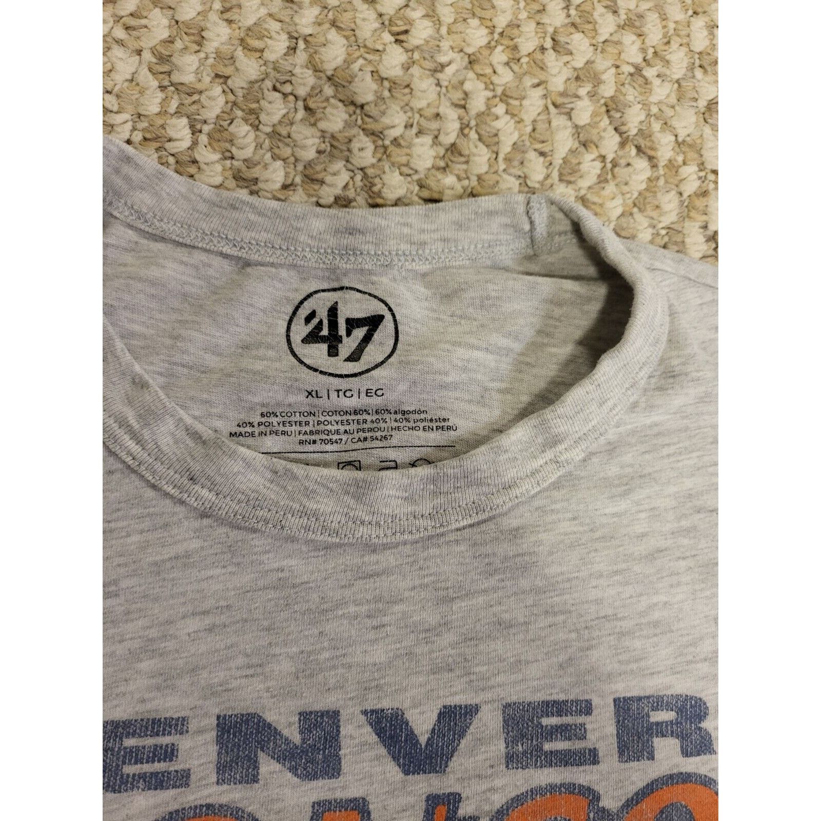 47 Brand Denver Broncos 47 Brand Mens Short Sleeve T-Shirt Size Size 46 - 2 Thumbnail