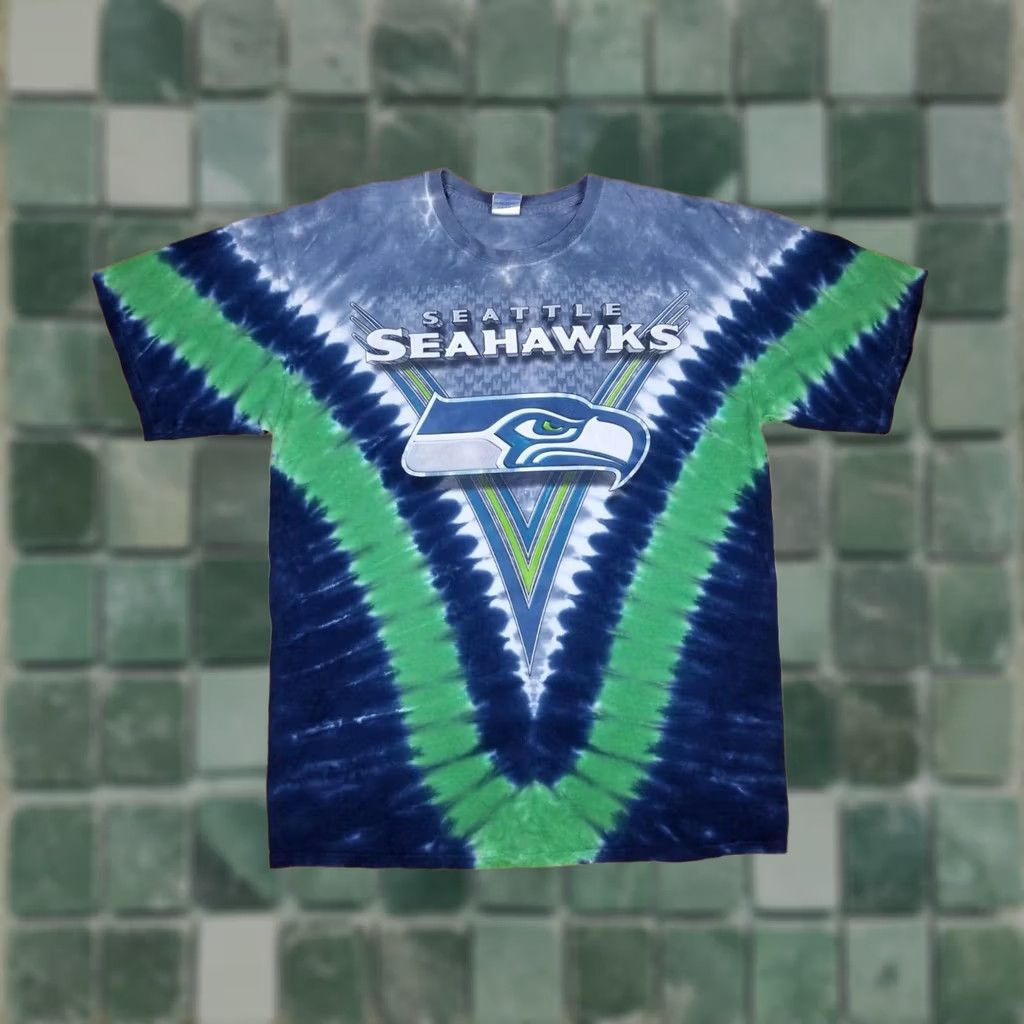 NFL VINTAGE Y2K SEAHAWKS SEATTLE NFL DYED T-SHIRT XLARGE Mens Size US XL / EU 56 / 4 - 1 Thumbnail