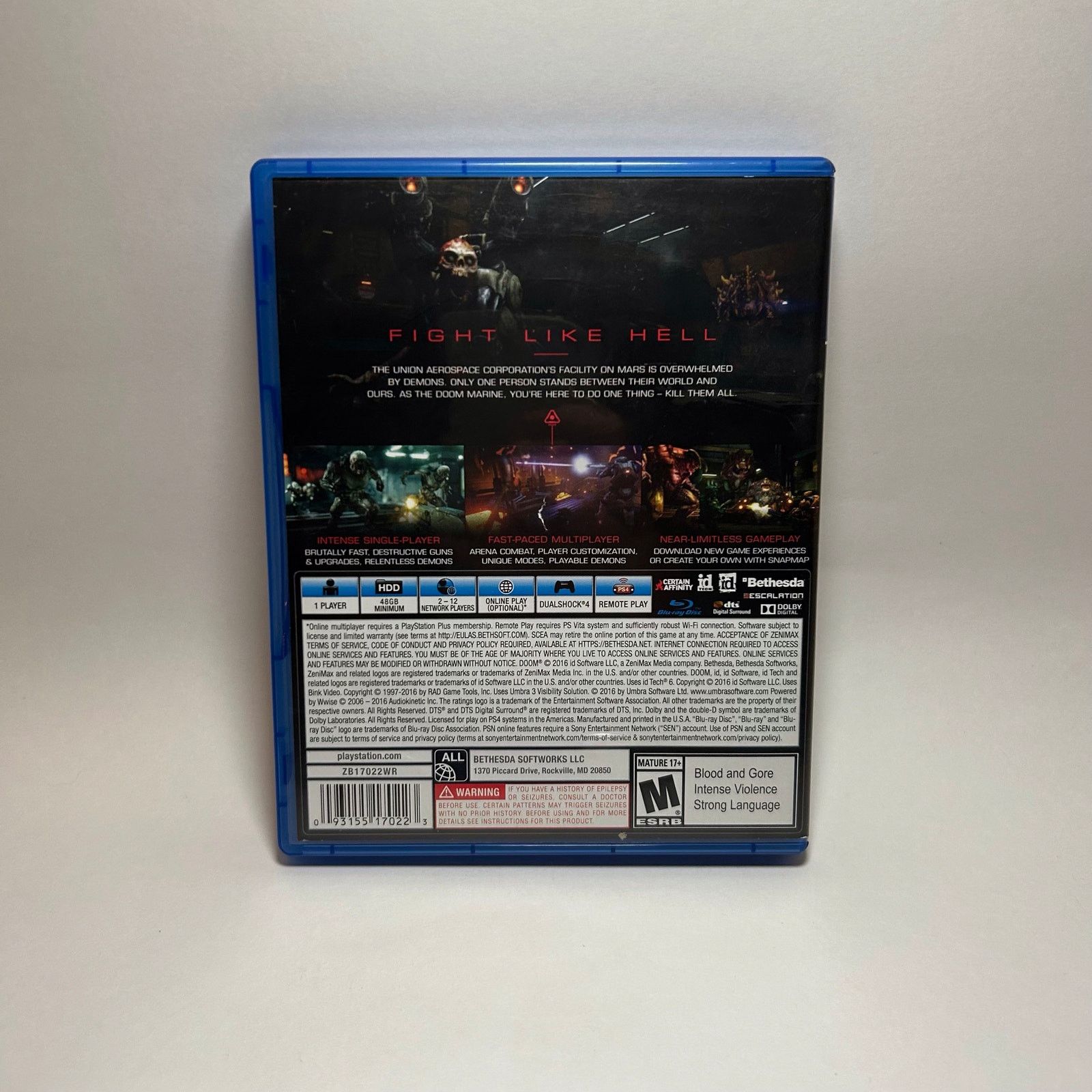Sony Doom - CIB - PS4 Size 26 - 4 Thumbnail