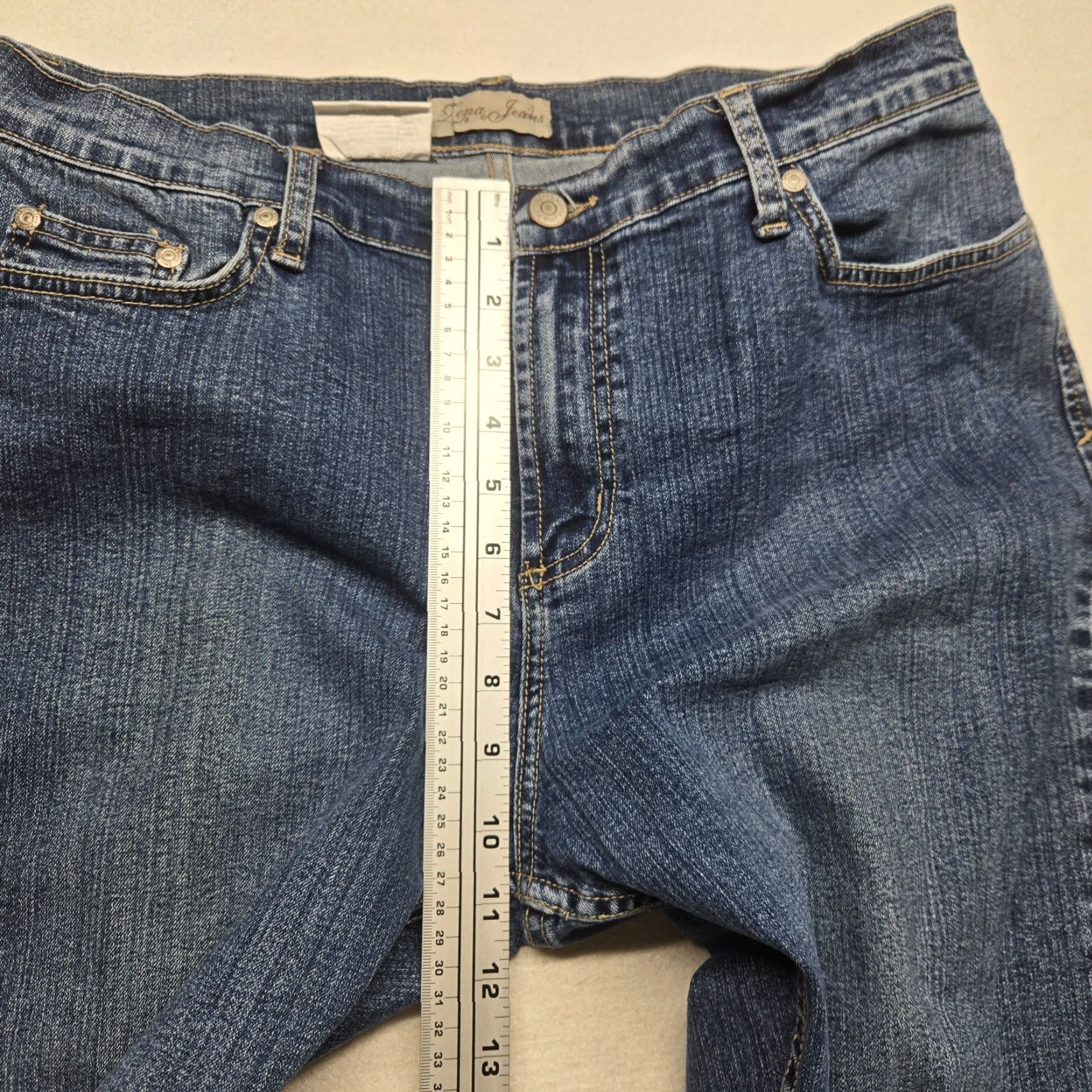 Vintage VINTAGE Lena Jeans Women's Straight Leg Jeans Size 14 Dark Wash Cotton Spandex Comfortable Classic Size 36" / US 14 / IT 50 - 5 Thumbnail