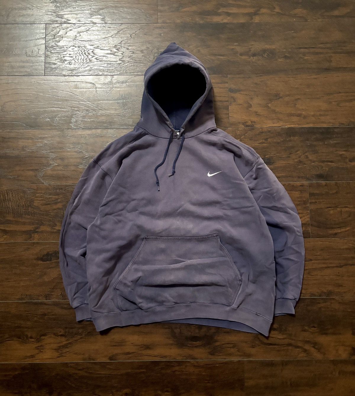 Nike Vintage 90s Faded Nike Mini Swoosh Hoodie Size US XL / EU 56 / 4 - 1 Thumbnail