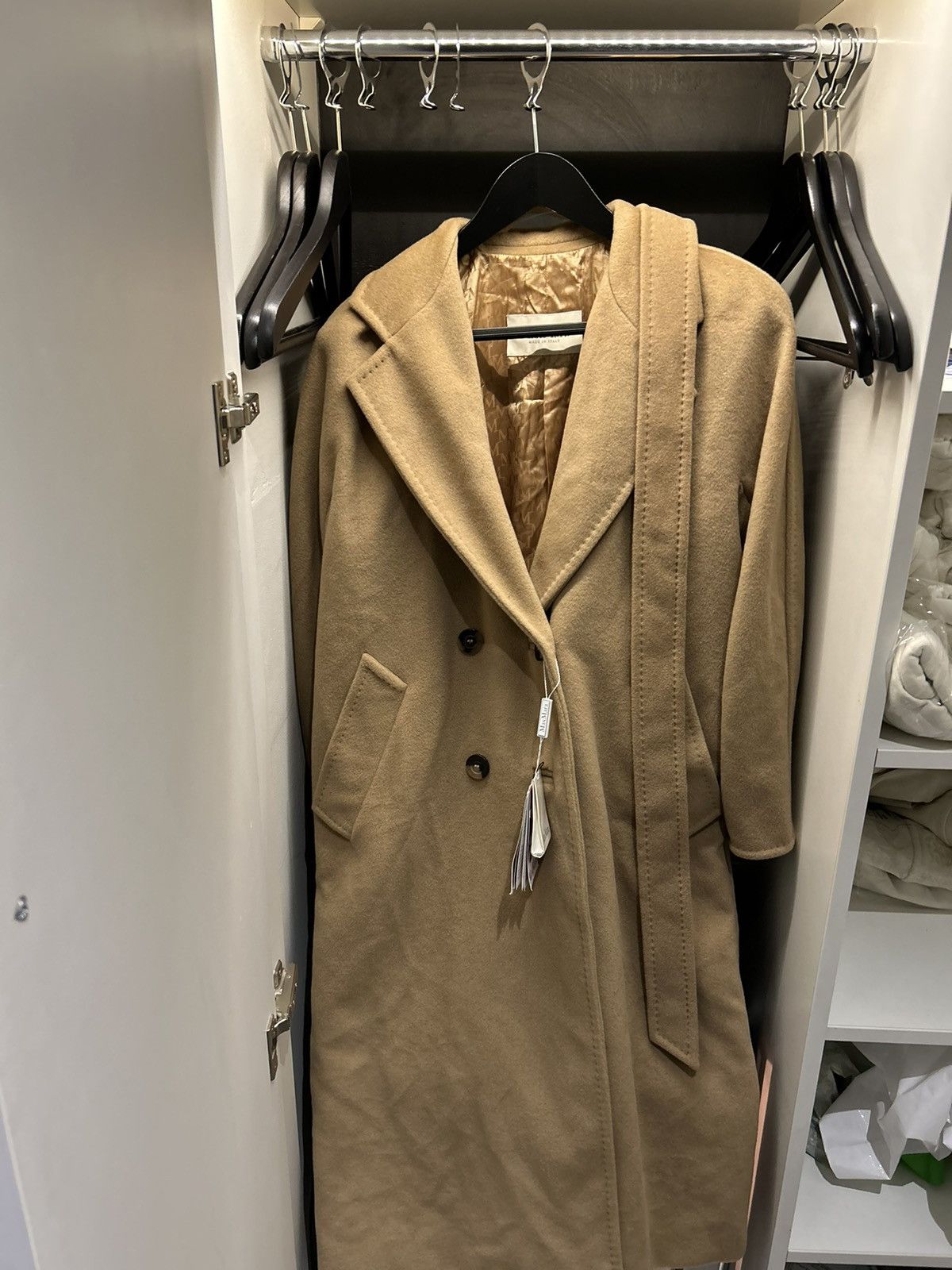 image of Max Mara 101801 Icon Coat Madame in Beige, Women's (Size Small)