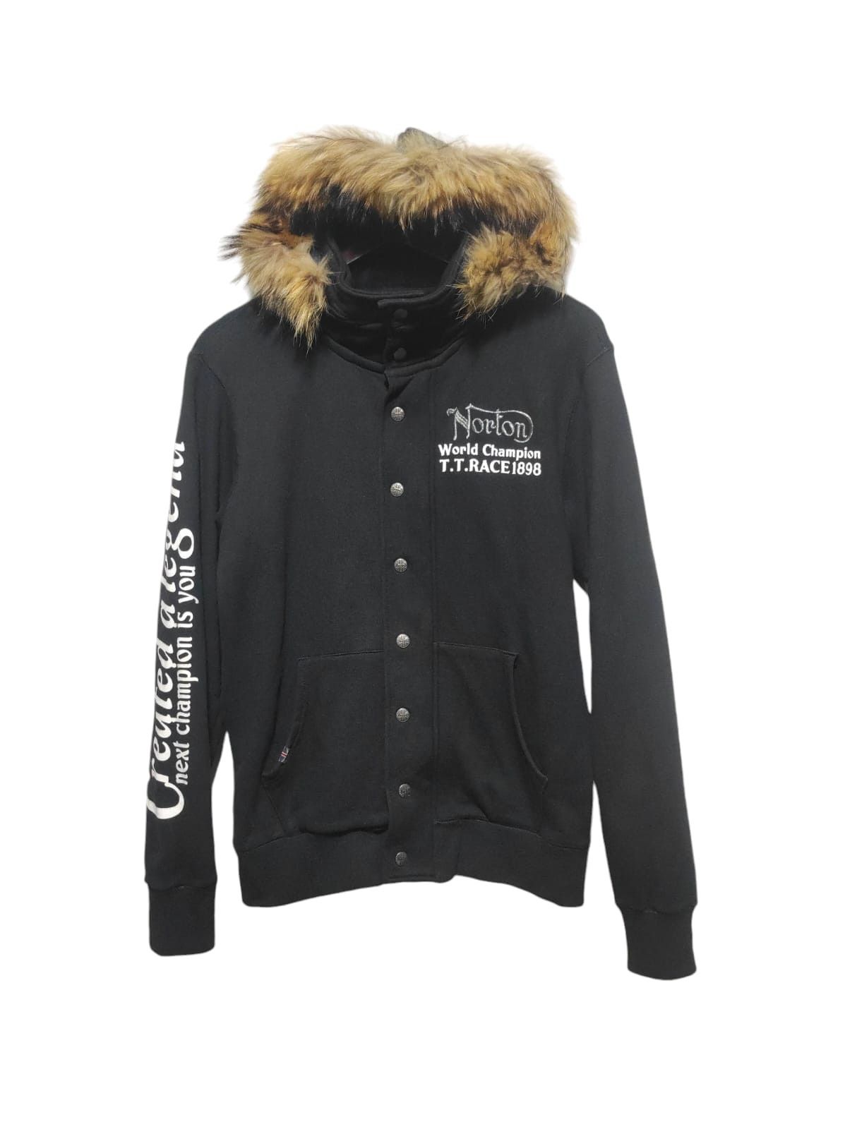 Affliction Norton Embroidery Zip Fur Hoodie ifsixwasnine lgb style Size US M / EU 48-50 / 2 - 3 Thumbnail