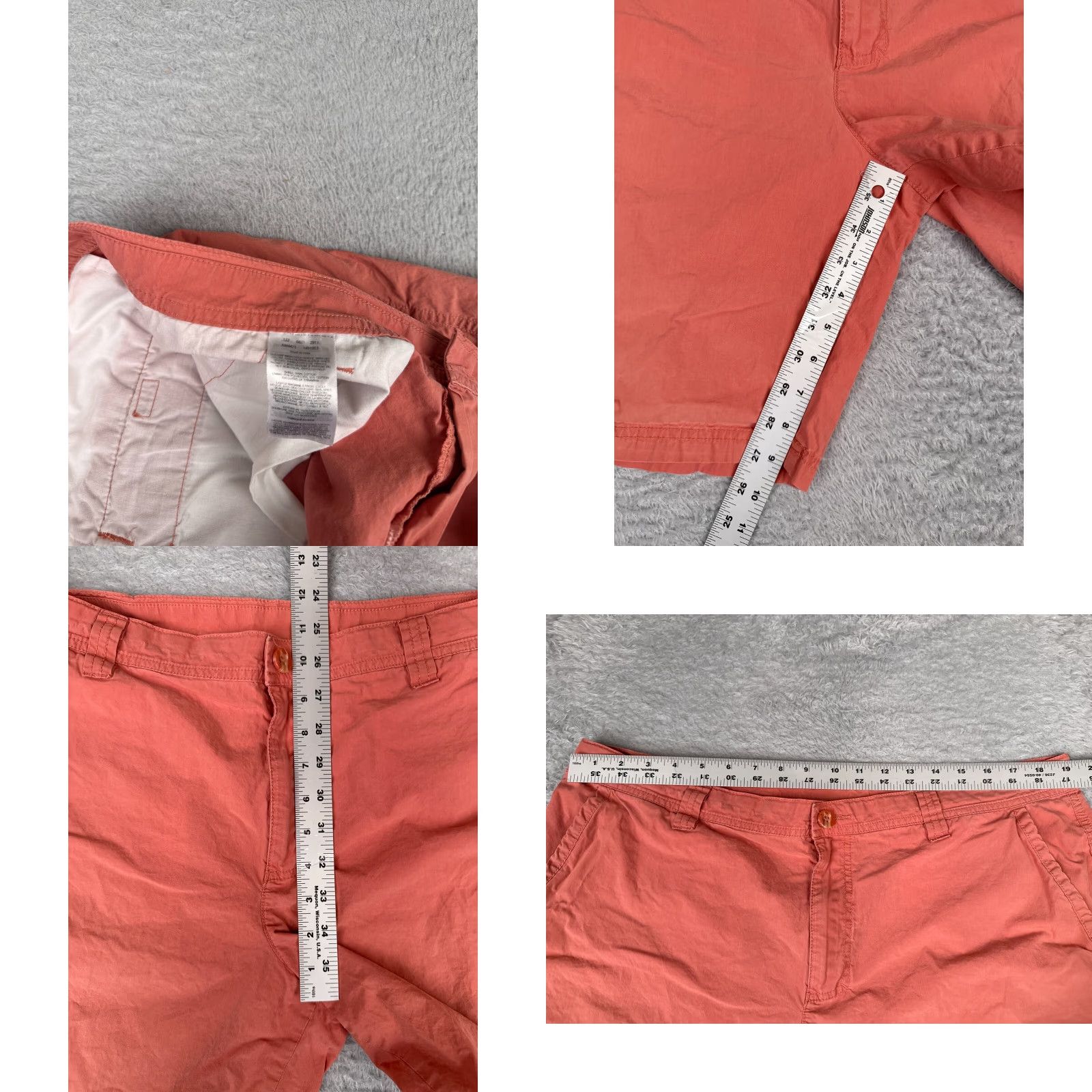Vintage Columbia Men Shorts 38 Pink Chino 100% Cotton Shell Casual 38x10 Size US 38 / EU 54 - 8 Thumbnail
