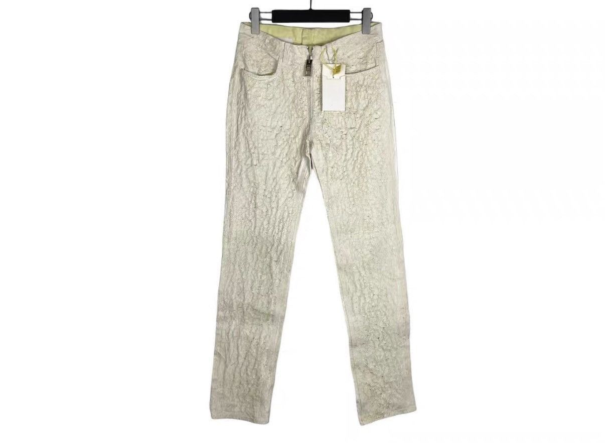 Givenchy White Textured Casual Pants Size 26 Size US 26 / EU 42 - 1 Thumbnail