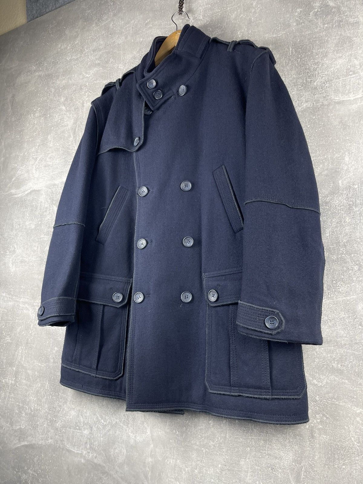 Dolce & Gabbana Dolce &Gabbana Vintage Military Wool Double Breasted Peacoat Size US L / EU 52-54 / 3 - 2 Thumbnail