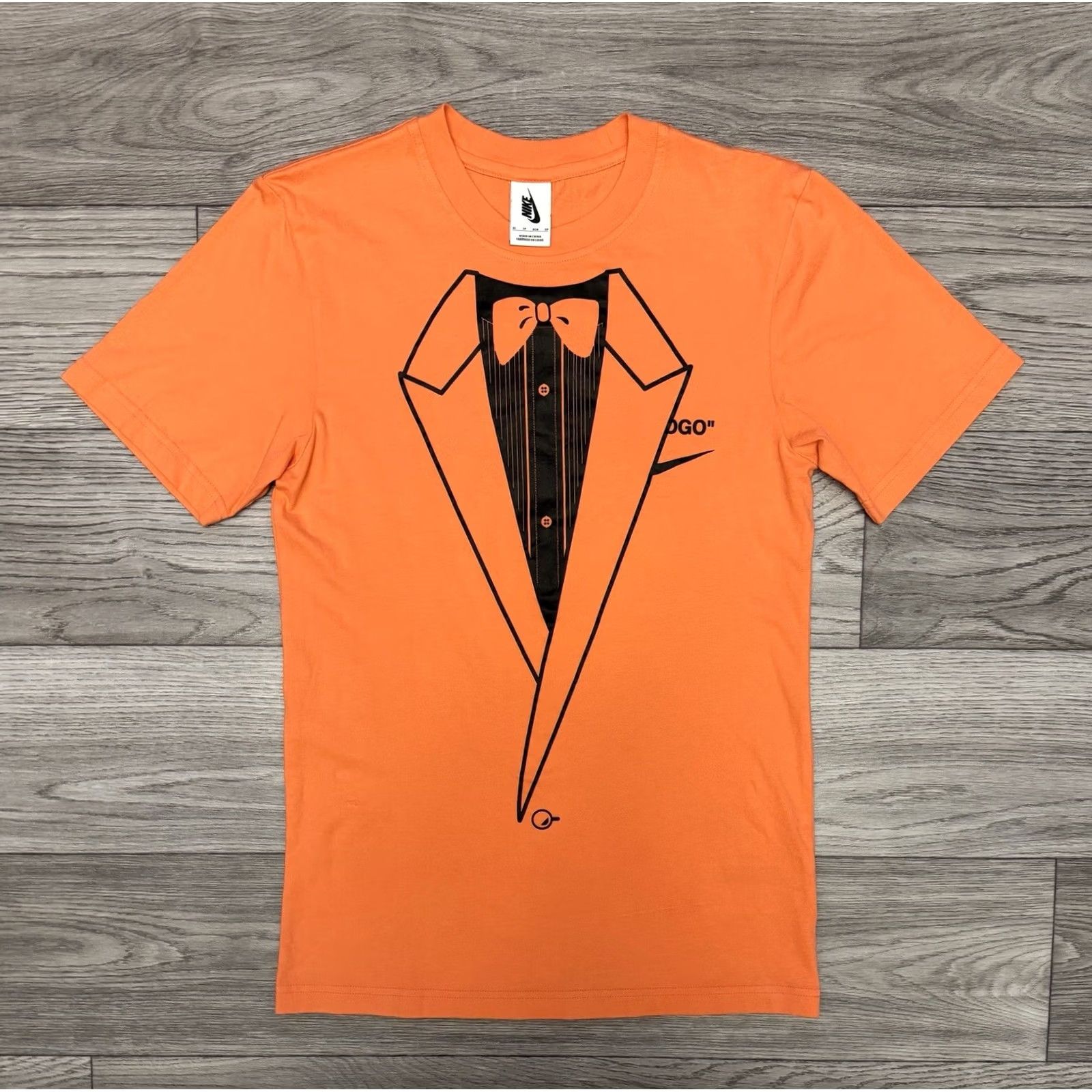 Nike VINTAGE Nike x Off-White NRG A6 T-Shirt 'Wild Mango' XS Men's Orange NRG A6 T-Shirt Off-White Nike XS Mens Size US XS / EU 42 / 0 - 2 Thumbnail