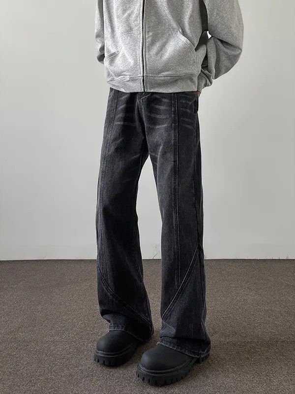 Japanese Brand Retro loose straight leg micro flared jeans Size US 32 / EU 48 - 2 Thumbnail
