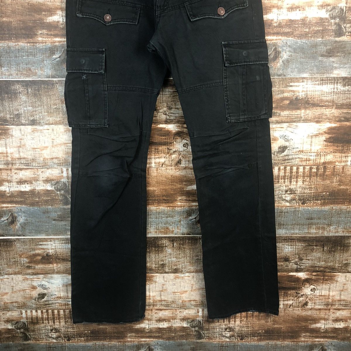 Japanese Brand DL Dominate seditonaries Black Cargo Multipocket Pants #C286 Size US 33 - 3 Thumbnail