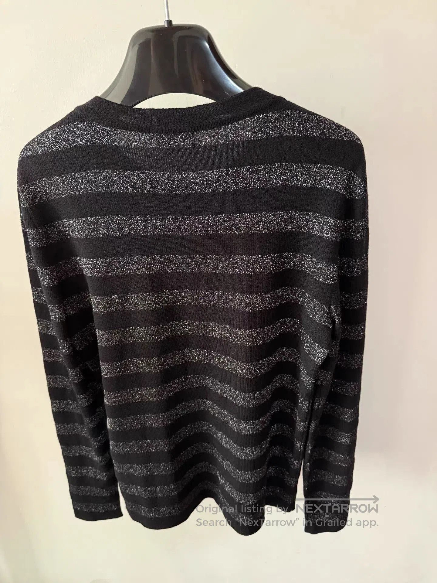 Saint Laurent Paris Black Striped Long Sleeve Knit Sweater M. Size US M / EU 48-50 / 2 - 2 Thumbnail