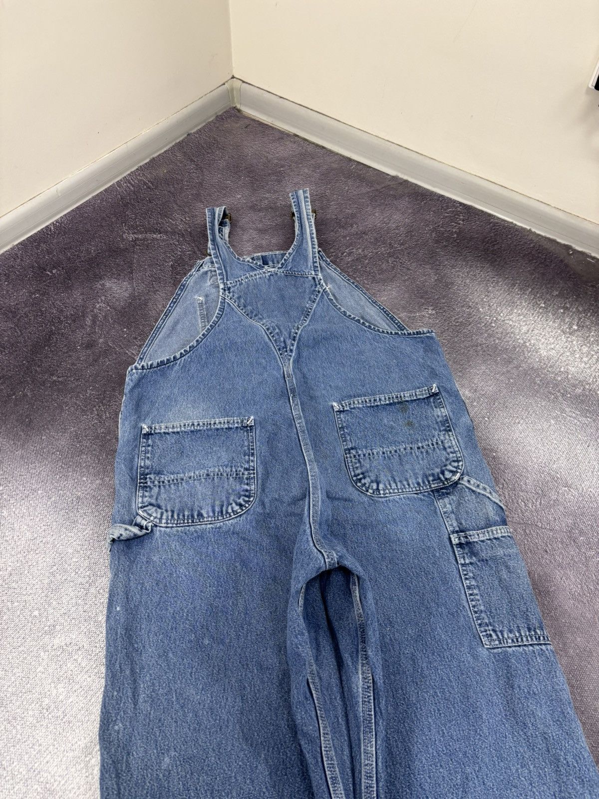 Carhartt Vintage Carhartt Blue Denim Bib Overalls R08 DNM Carpenter Size US 38 / EU 54 - 14 Thumbnail