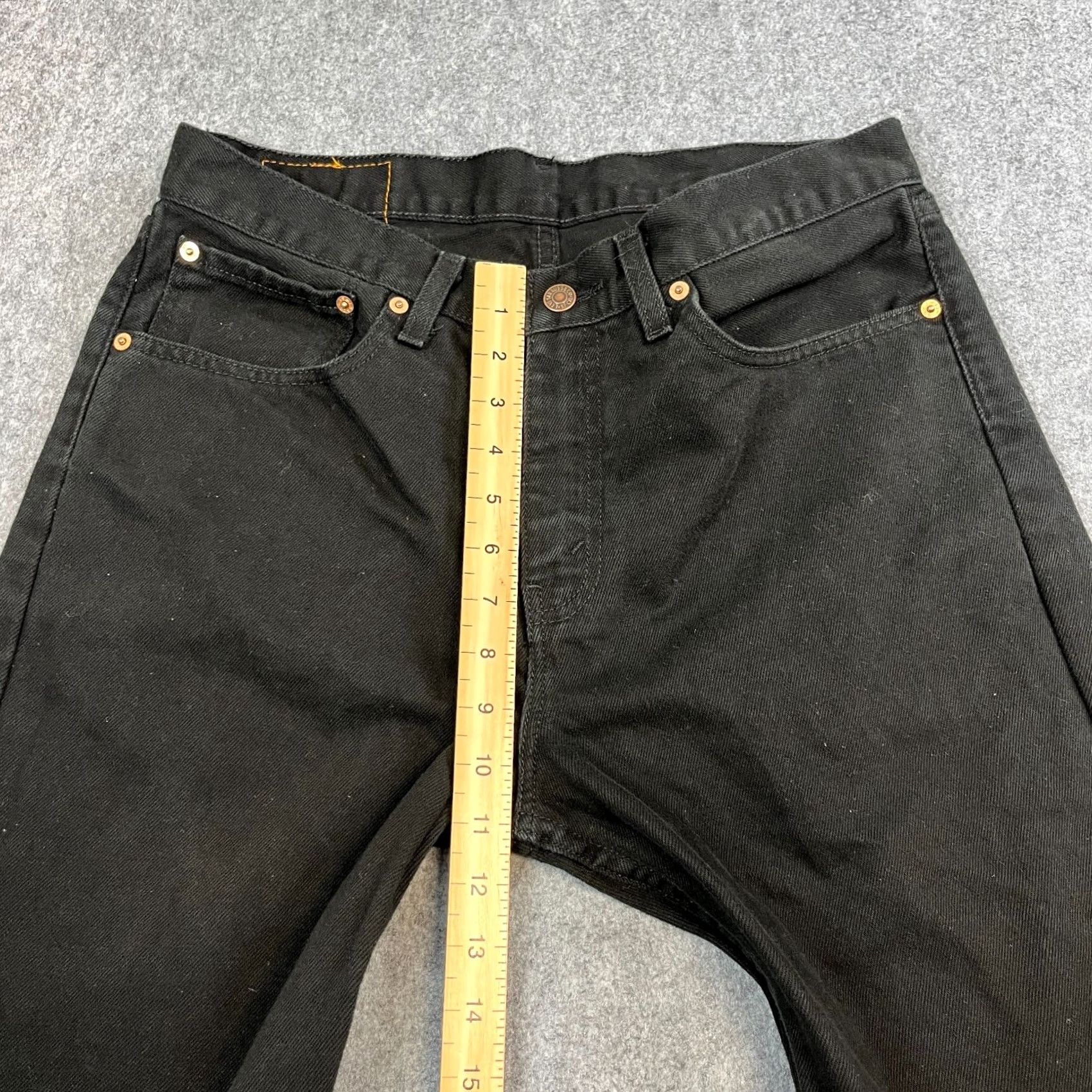 Levi's Levi's 751 Jeans Regular Straight 33 Black Vintage 100% Cotton Zip Mens Size US 33 - 5 Thumbnail