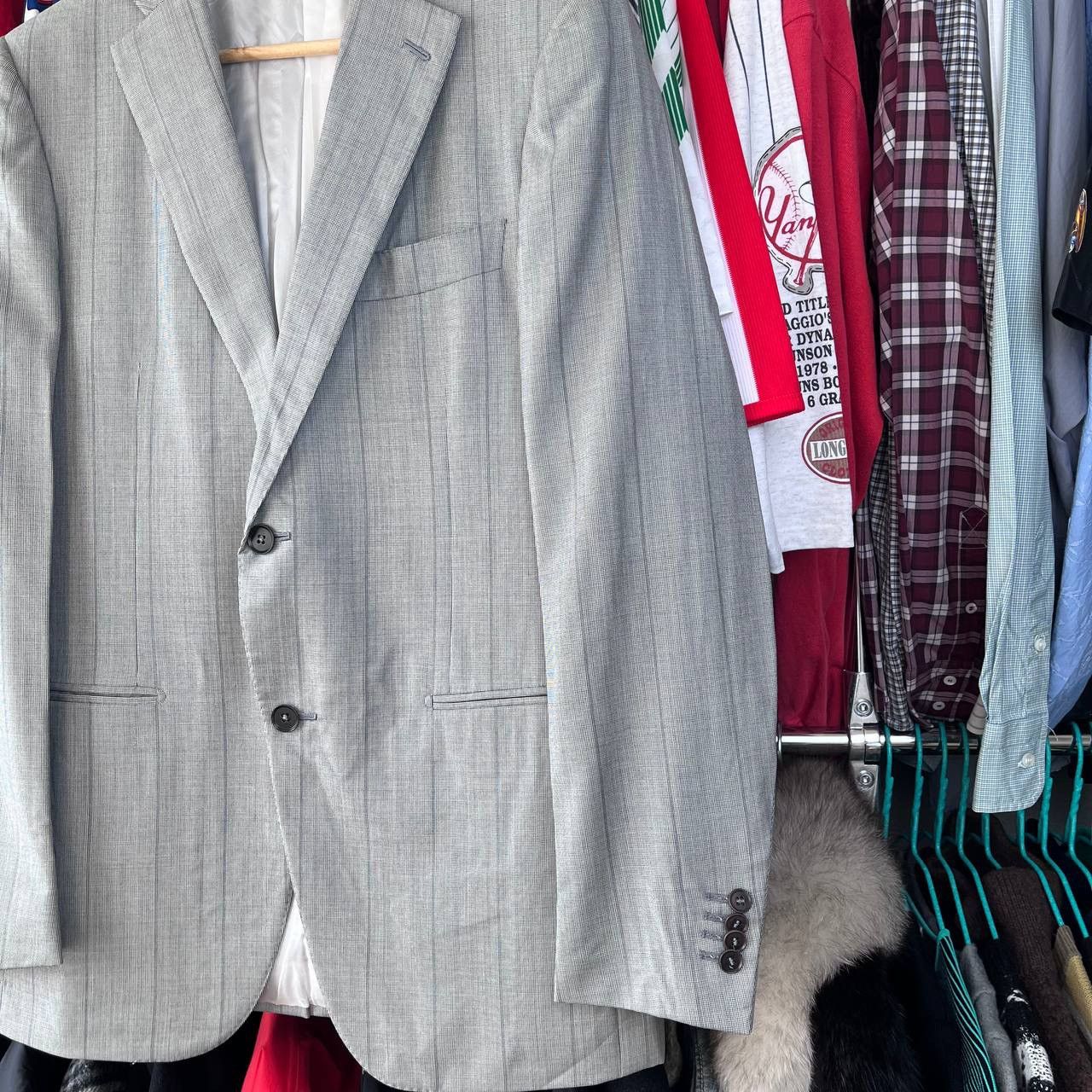 Isaia Isaia Napoli Striped Wool Gray Suit 140`s Delain Selection Size 48R - 4 Thumbnail