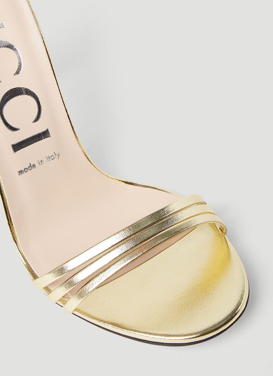 Gucci o1s1wg110125 Heeled Sandals With Double G in Gold Size US 7 / IT 37 - 5 Thumbnail
