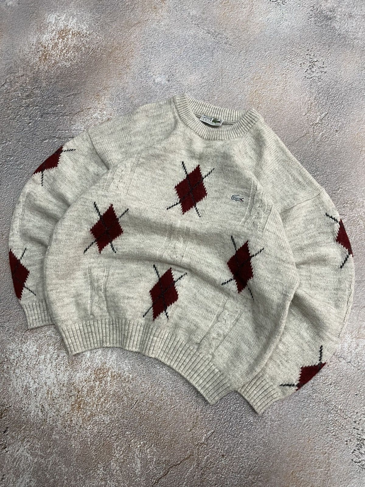 Lacoste Vintage Lacoste Chemise Crew Neck Wool Sweater Size US S / EU 44-46 / 1 - 2 Thumbnail