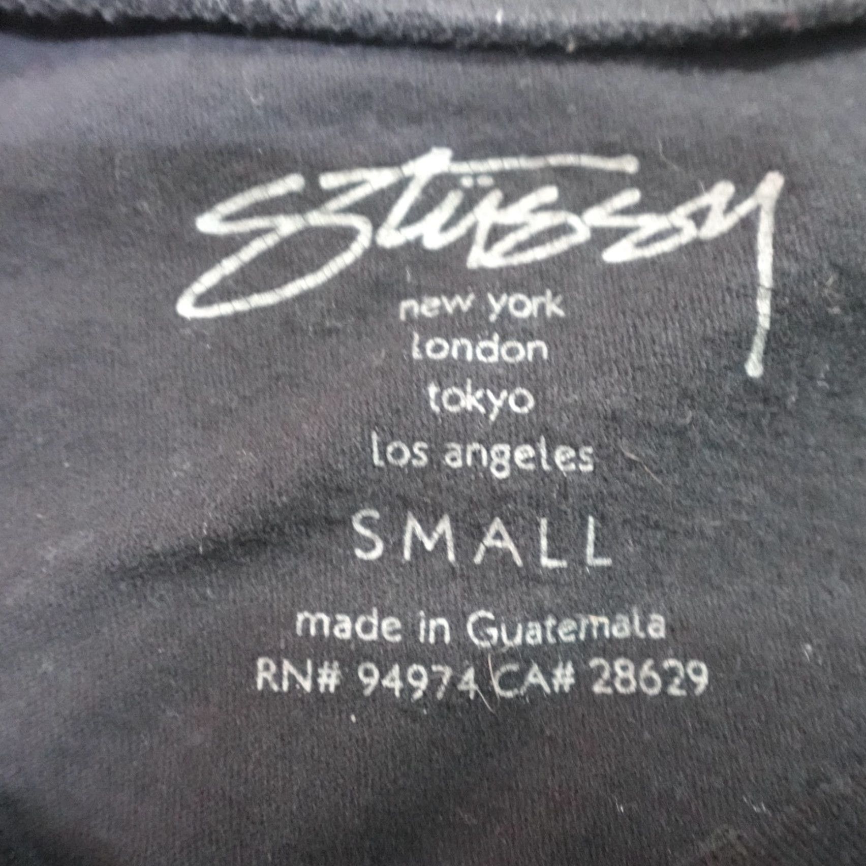 Vintage Stussy Shirt Womens Small Black 80 Tribe Curved Hem Size S / US 4 / IT 40 - 2 Thumbnail