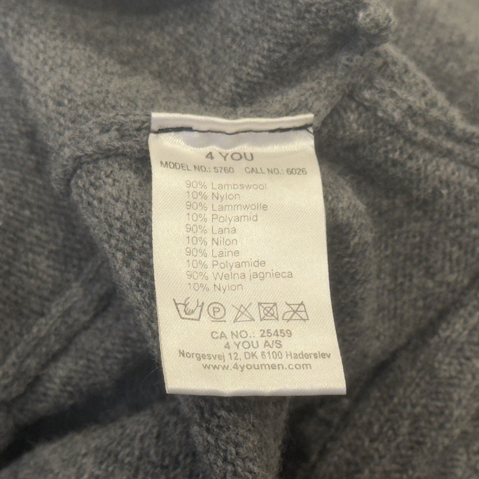 Other 4You Men’s Wool Full Zip Gray Sweater Size L Size US L / EU 52-54 / 3 - 4 Thumbnail