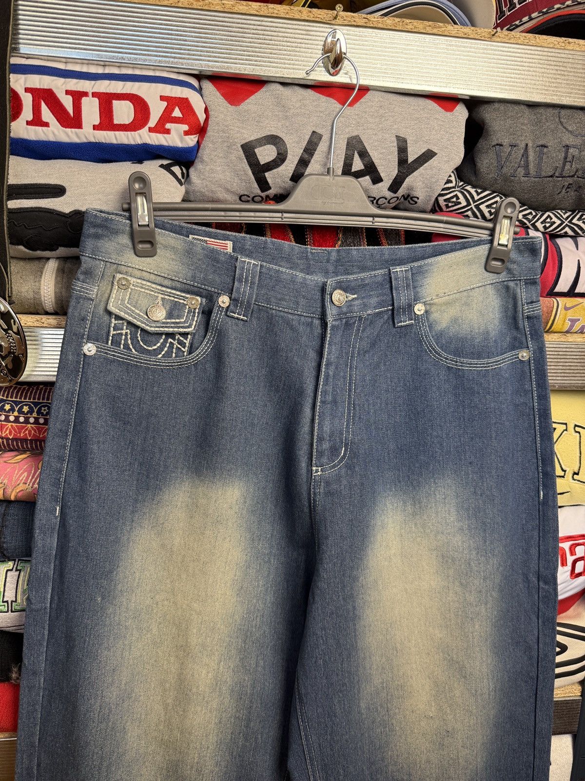 True Religion Rare Y2K True Religion baggy Washed jeans JNCO Style Size US 36 / EU 52 - 3 Thumbnail