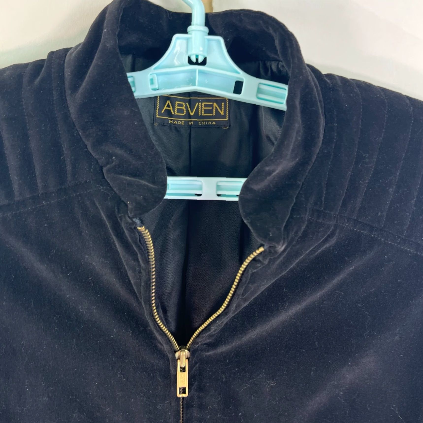 Velour ABVIEN Cotton Velour Full Zip Moto Outerwear Women's Size L Black Jacket Size L / US 10 / IT 46 - 2 Thumbnail