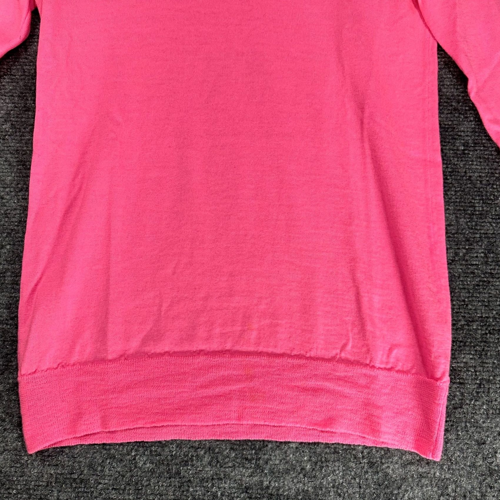 J.Crew J.CREW Sweater Women XS Pink Cotton Long Sleeve Ribbed Hem Pullover Crewneck Knit Top Short Description Size XS / US 0-2 / IT 36-38 - 2 Thumbnail