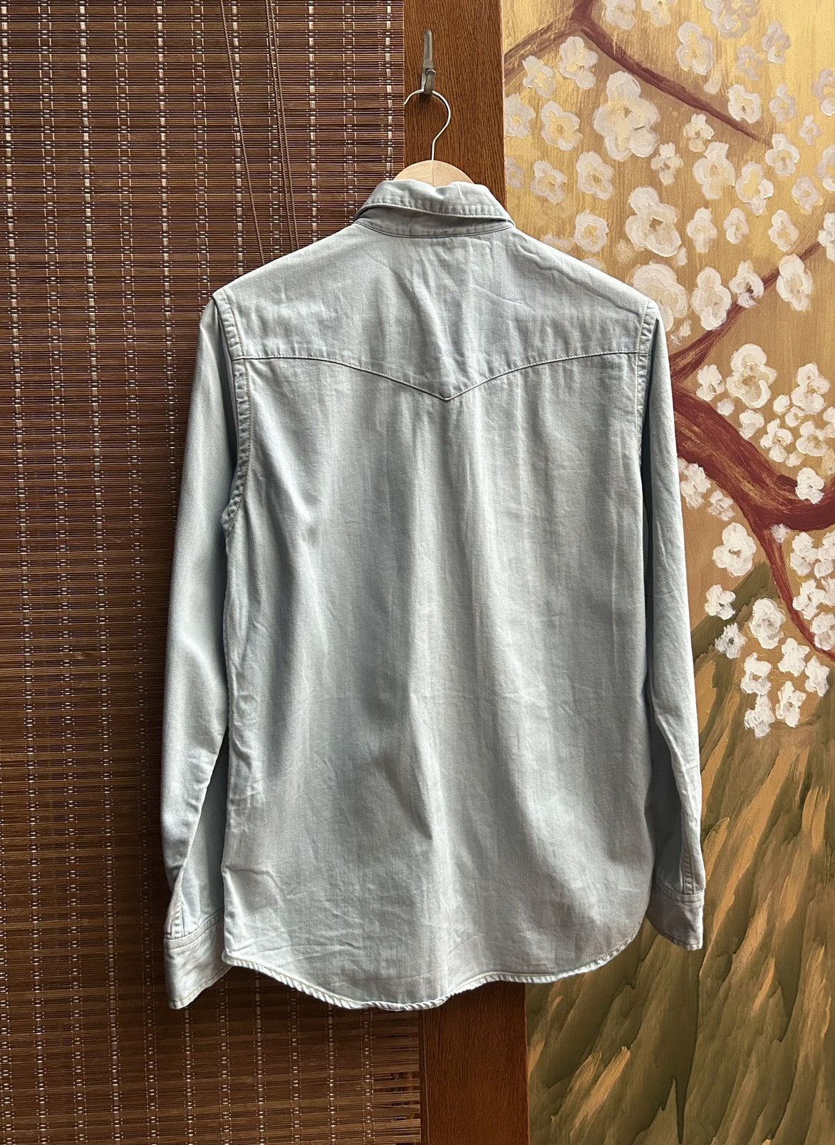 Beams Plus Beams Blue Washed Western Shirt Pearl Snap Size M Size US M / EU 48-50 / 2 - 2 Thumbnail