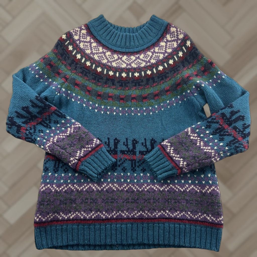 Vintage VINTAGE Woolrich Pullover Sweater Wool Blue Women's Large Woolrich Pullover Sweater Blue Women L Size L / US 10 / IT 46 - 1 Thumbnail