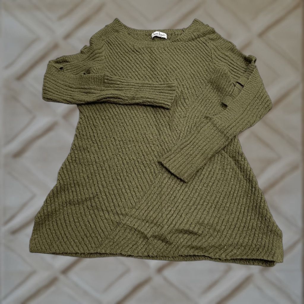 Vintage Cravefame Pullover Sweater Womens Small Green Ladder Sleeve Round Neck Casual Size S / US 4 / IT 40 - 1 Thumbnail
