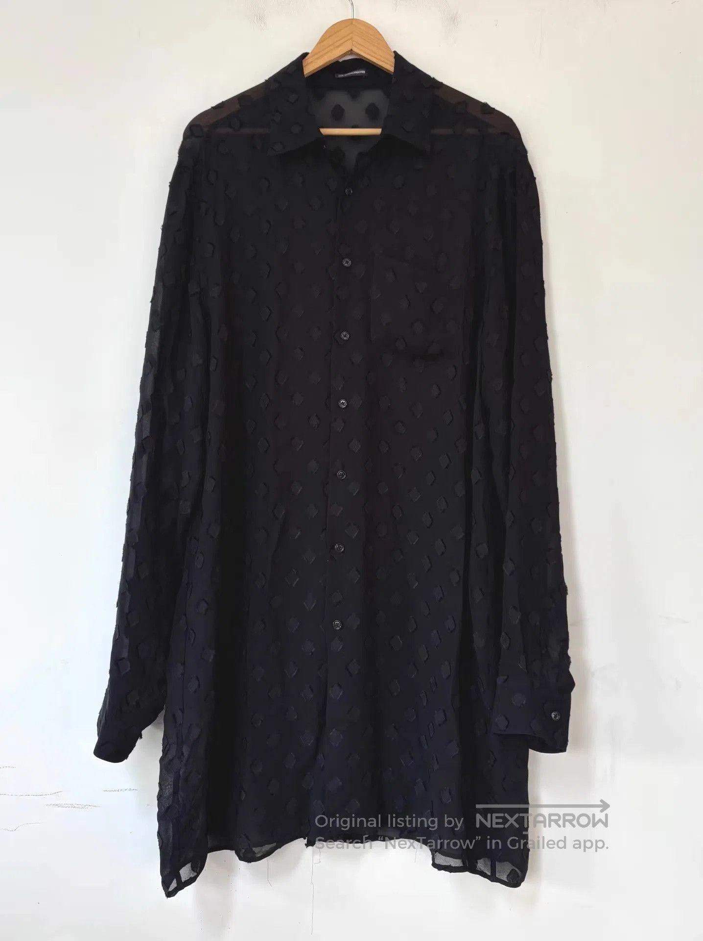 Ann Demeulemeester Black Diamond Pattern Long Sleeve Button. Size US M / EU 48-50 / 2 - 1 Thumbnail