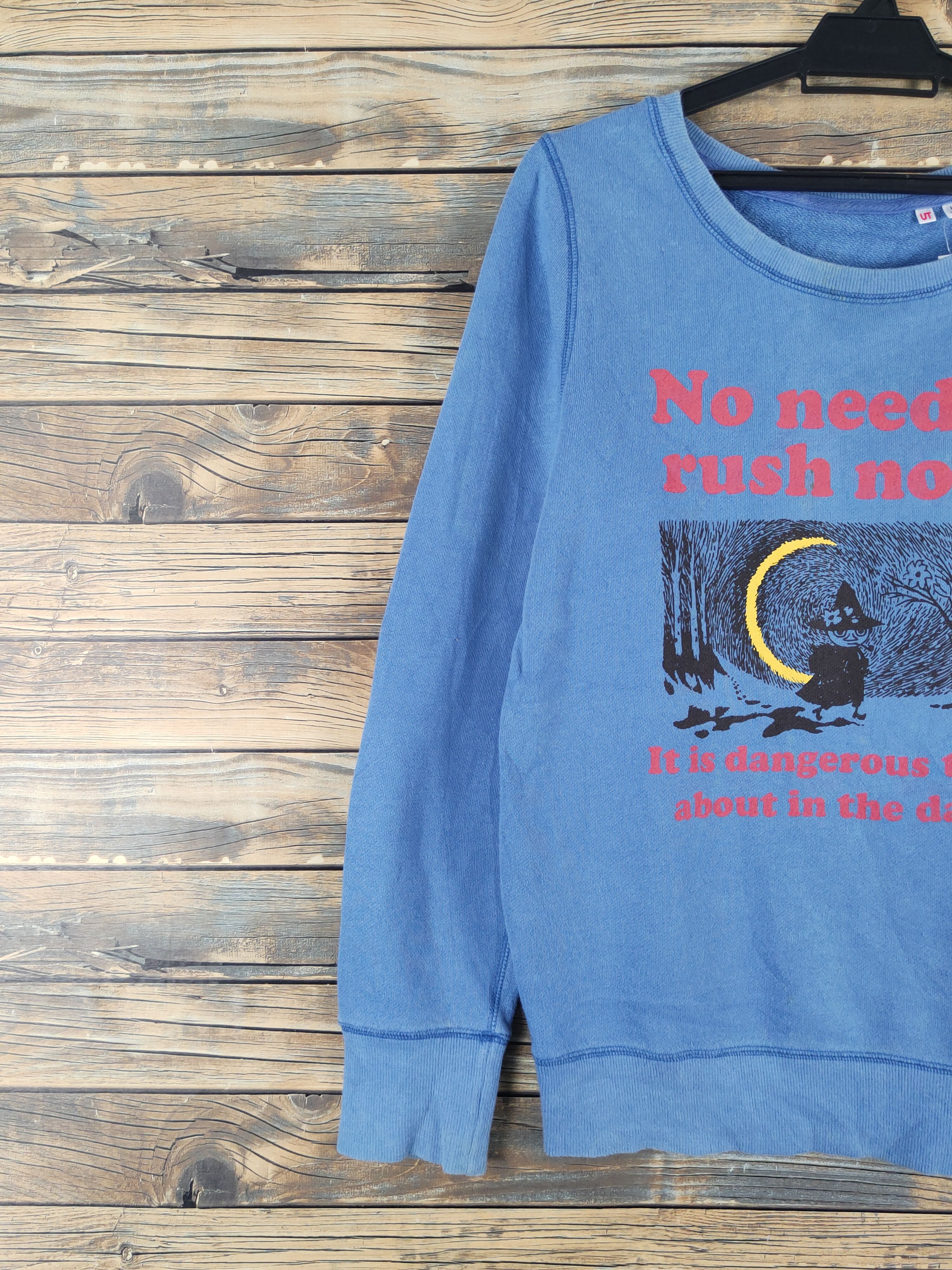 Japanese Brand × Vintage Uniqlo Blue Sweatshirts #W1459 Size M / US 6-8 / IT 42-44 - 4 Thumbnail