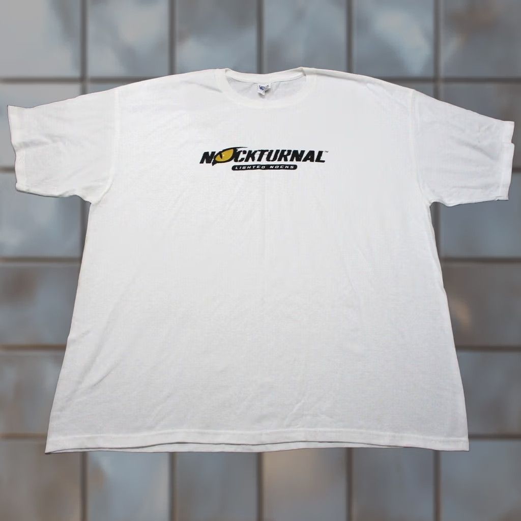 Anvil Nockturnal Lighted Nocks Shirt Mens 3XL XXXL White Short Sleeve T-Shirt Comfort Cotton Anvil Logo Crew Neck Mens Baseball Outdoor USA Vintage: No Size US XXL / EU 58 / 5 - 1 Thumbnail
