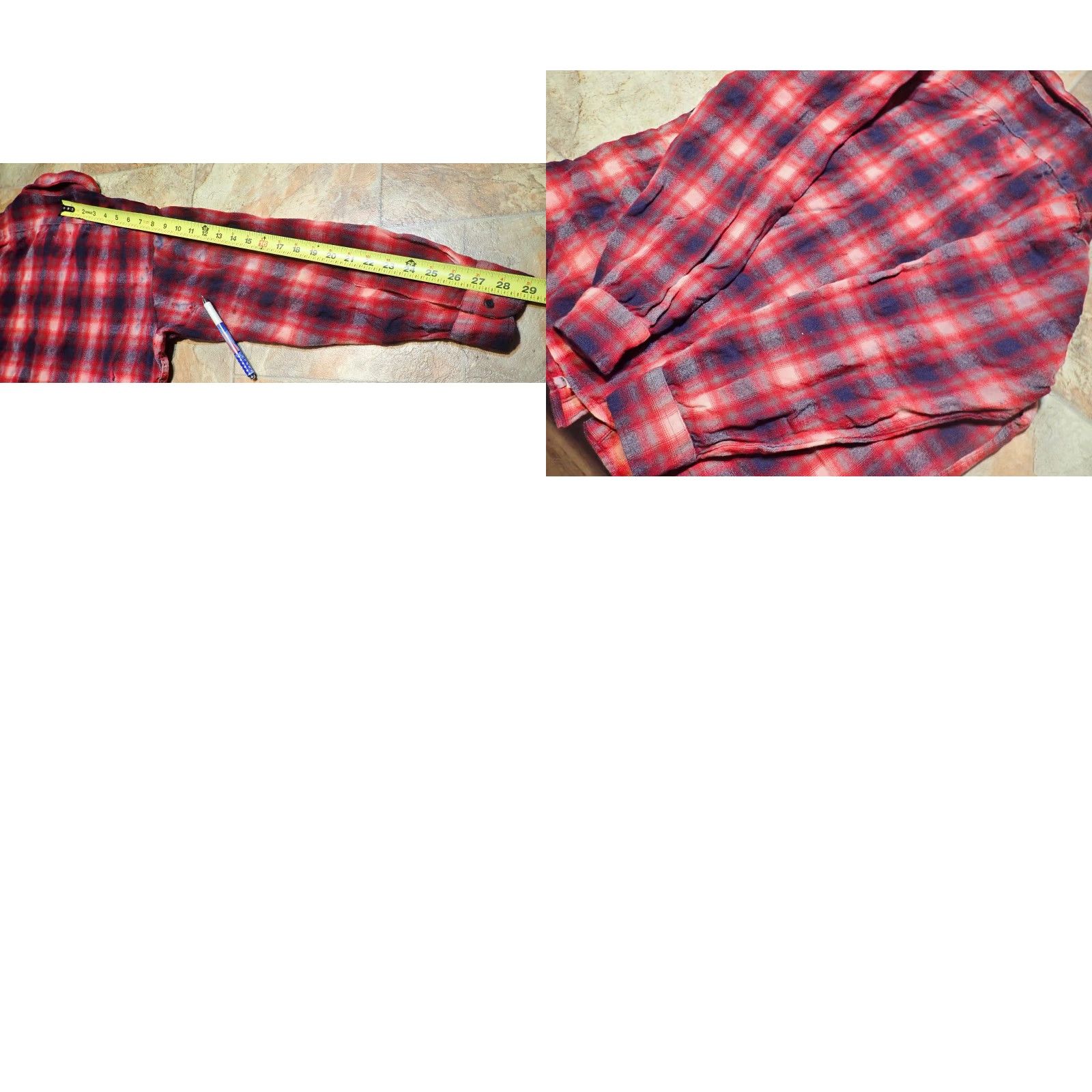 Pendleton VINTAGE Pendleton SHIRT M USA 60's shadow plaid ombré distressed wool 60s USA Shadow Plaid Size US M / EU 48-50 / 2 - 11 Thumbnail