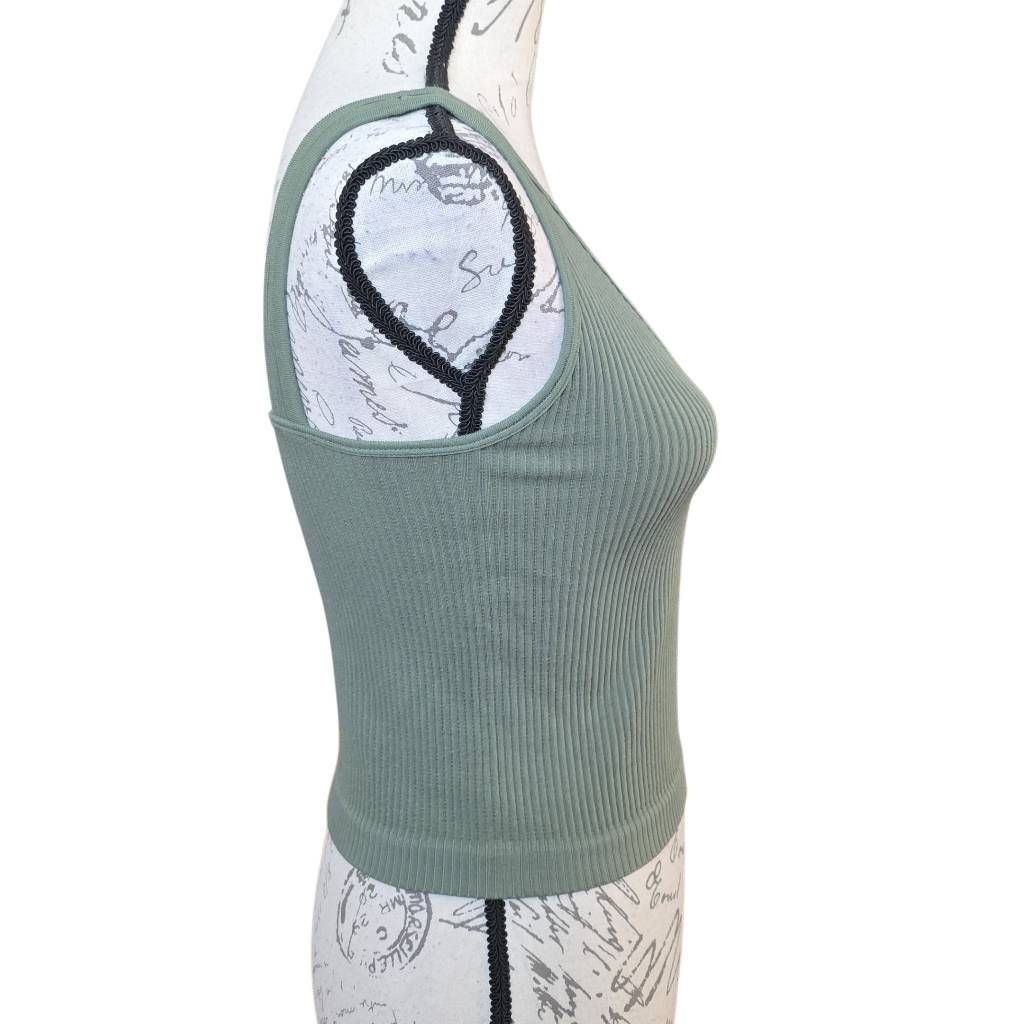 Free People Intimately Free People Women's Size Large Army Moss Green Ri Size L / US 10 / IT 46 - 2 Thumbnail