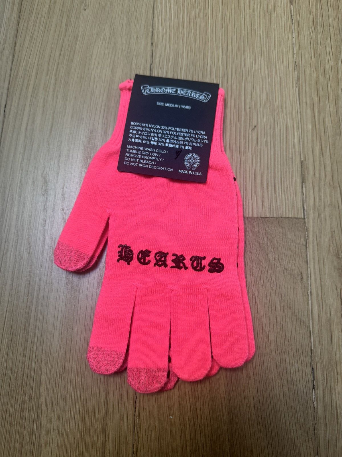 Chrome Hearts Pink Chrome Hearts “CHECKMATE” Work Gloves Size ONE SIZE - 3 Thumbnail