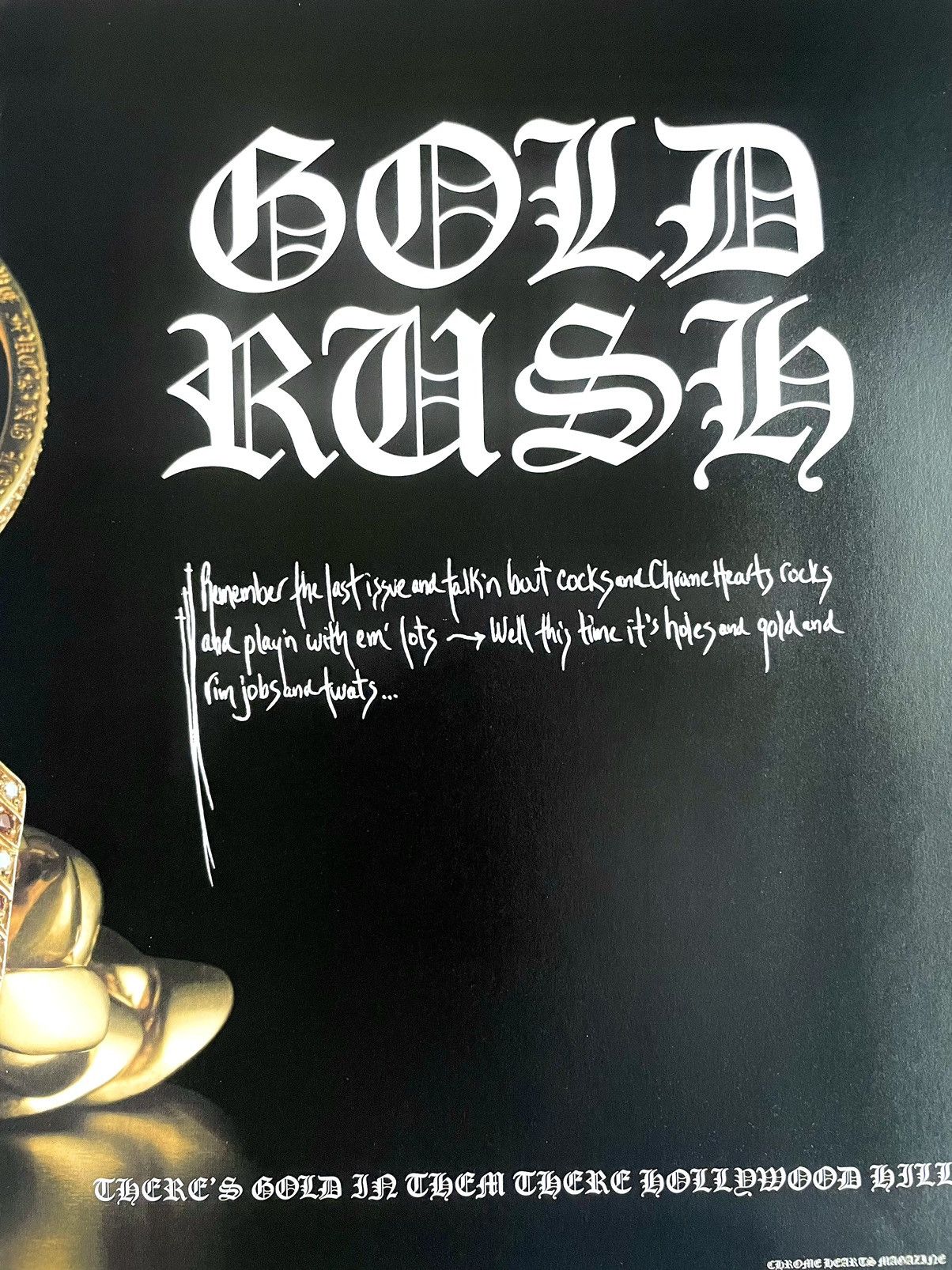Chrome Hearts Chrome Hearts gold rush 8x11 magazine cutout Poster Size ONE SIZE - 2 Thumbnail