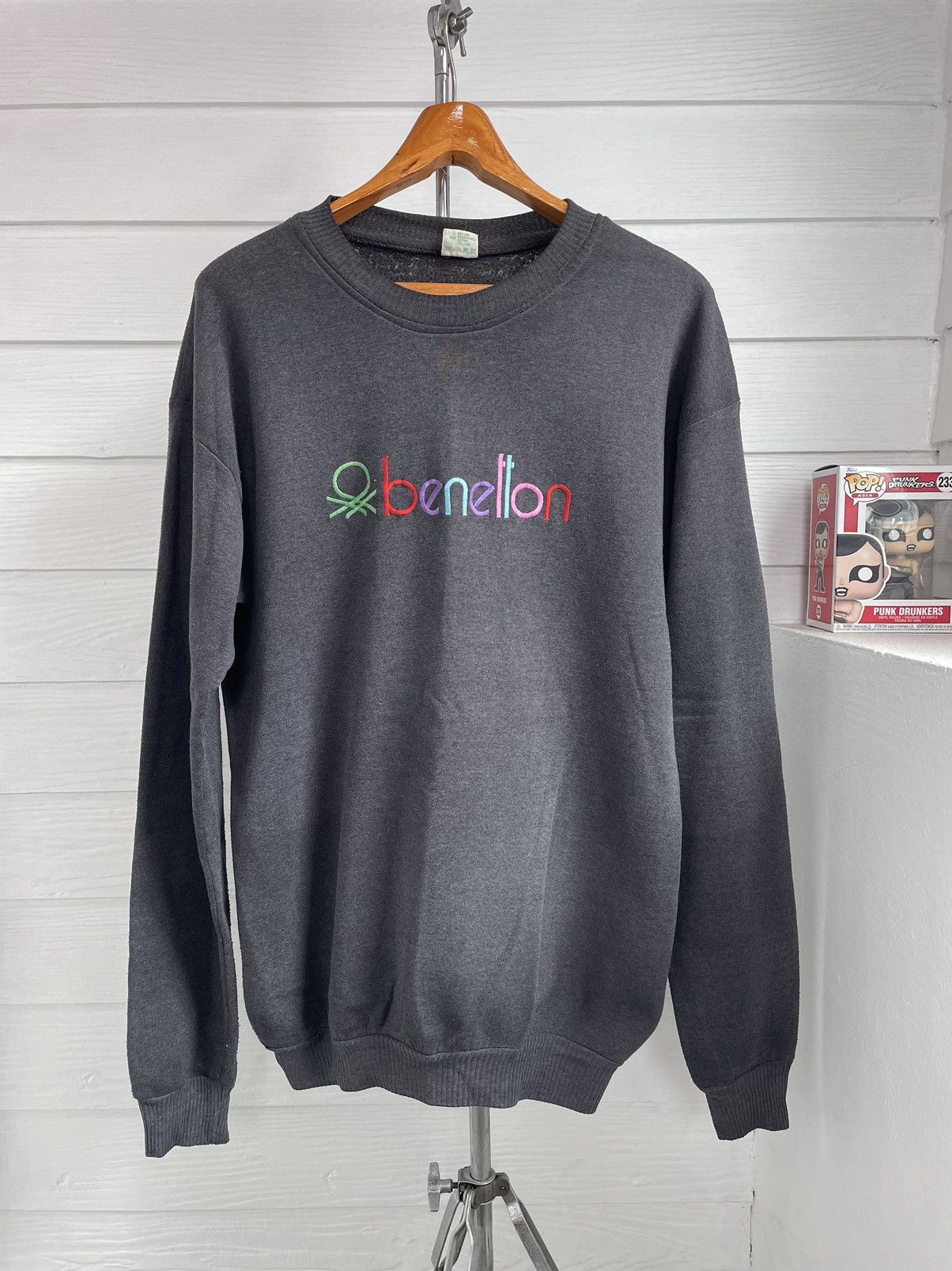 Benetton × Vintage VINTAGE 80-90s BENETTON SWEATSHIRT (MADE IN ITALY) Size US XL / EU 56 / 4 - 1 Thumbnail