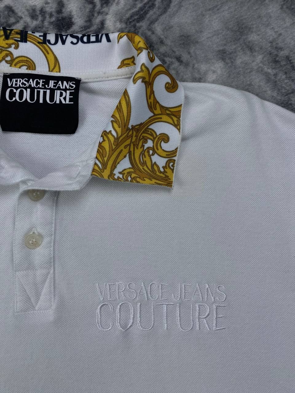 Versace Versace Jeans Couture Baroque Print Polo Shirt Men Size M Size US M / EU 48-50 / 2 - 2 Thumbnail