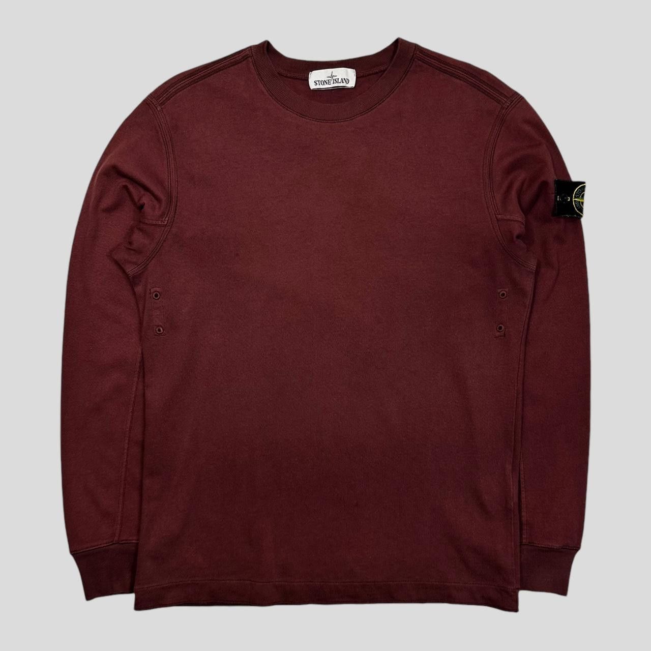 Stone Island Stone Island Burgundy Crewneck - S/M Size US S / EU 44-46 / 1 - 1 Thumbnail