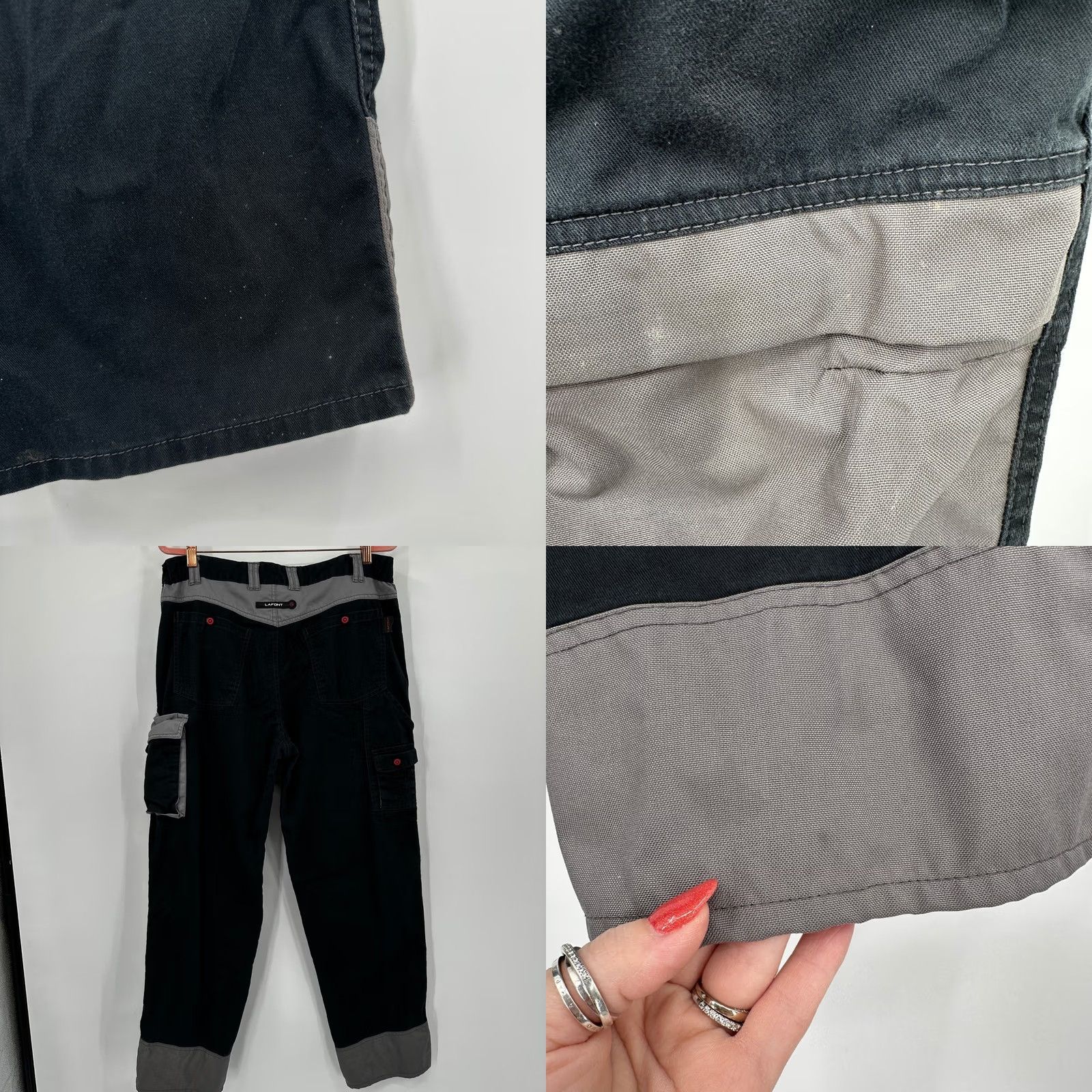 Vintage VINTAGE Lafont Workwear Cargo Pants Men Black 34 Size 50 34 Cargo Pants Utility Pants Construction Mens Cotton Blend Black 34 Size US 34 / EU 50 - 8 Thumbnail