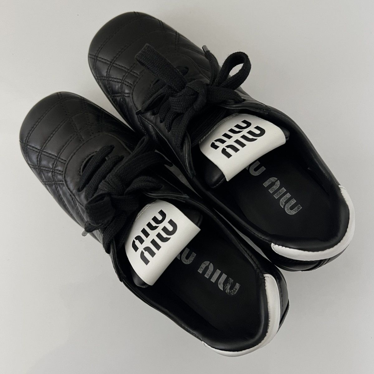 Miu Miu Miu Miu Leather Soccer Heels Size US 4.5 / IT 34.5 - 6 Thumbnail